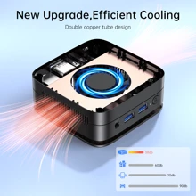 NiPoGi E1 Mini PC Alder Lake N97 (Max 3.6 GHz) 16GB DDR4 512GB SSD, Mini Computer Dual UHD Display 4K @ 60Hz HDTV 2.0+DP 1.4 Desktop PC mit Gigabit Ethernet