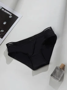 4 piezas de ropa interior de mujer con paneles de malla perforada de nailon y spándex sin costuras