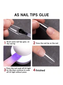 XEIJAYI 1PC 15ml Nail Tips Gel, Peelable Base Gel Removal Base For Nail Practice Beginners, Clear Foundation For Use With UV LED Nail Lamp For New Year Nial Salon