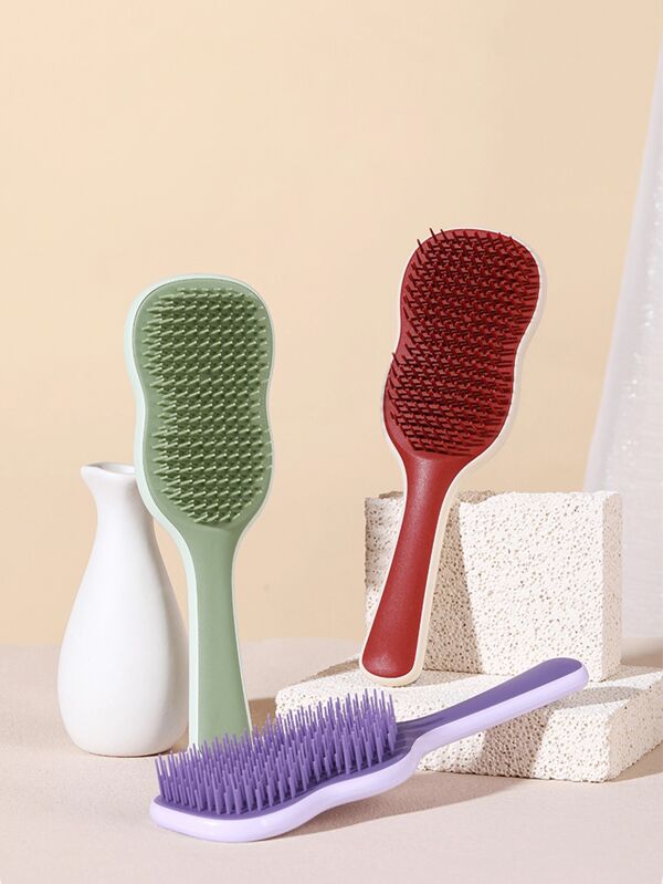1 Pc Hair Brush Detangler,Self Care Scalp Scrubber, Detangling Comb, Hairbrushes,Detangler Brush For Natural, Curly, Straight, Dry Or Wet Hair Brushes,Creative Detangling Hairbrush For All Hair Types, With Rounded Teeth That Won't Scratch Scalp
