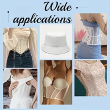 45码涤纶骨架，3/5/6/8/10/12/15毫米涤纶骨架，低密度骨架，适用于婚纱、哺乳帽、束身衣、新娘礼服、派对礼服、内衣、帽子和手提包。 - 透明色 - 查看 3