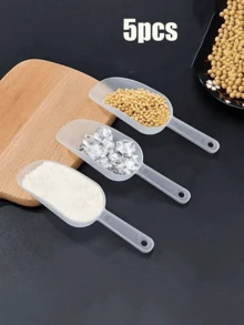 5个塑料迷你冰淇淋勺、糖果勺、面粉勺，适用于餐厅、厨房、婚礼、派对、学校等场合。 - 彩色 - 查看 1