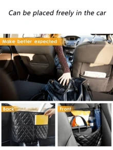 Túi đựng đồ trên ghế xe hơi bằng da PU thời trang, kiểu dáng túi xách tiện dụng dành cho nữ. - A - Xem 6