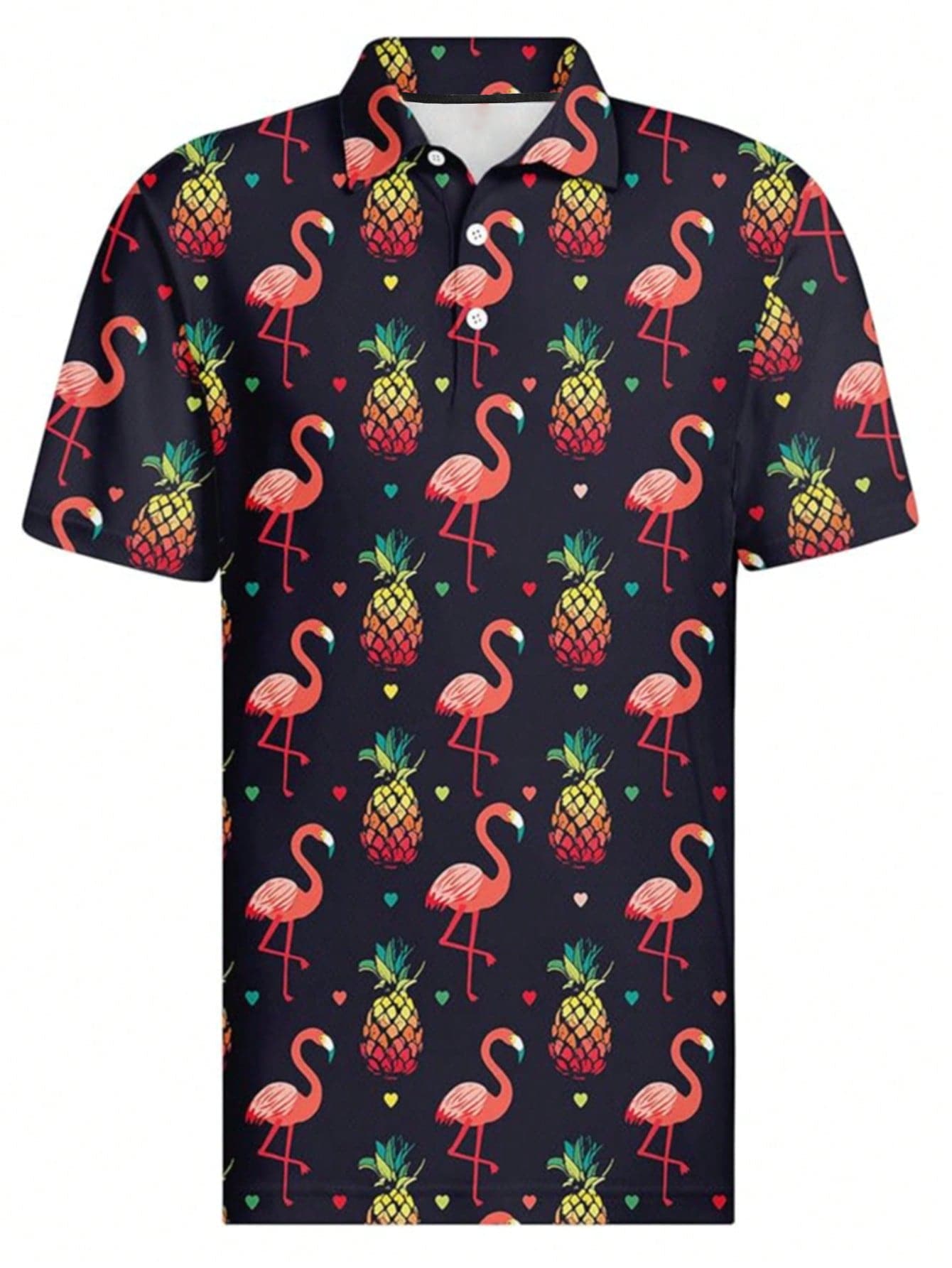 Men Golf Shirts Fun Print Hawaiian Crazy Men Stylish Polo Shirts