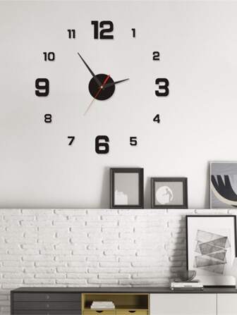 1 Set Modern 3D Digital Wall Clock, Large Display - Quiet Operation - Suitable For Living Room, Dining Room, Study, Bedroom, Hotel Etc, Multiple Styles Available (Batteries Not Included)