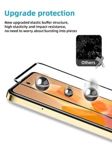 4pcs Full Coverage Tempered Glass Screen Protector, Suitable For Infinix And Other Phone Models, Anti-Fingerprint, Anti-Scratch, Easy To Install - Clear - View 5