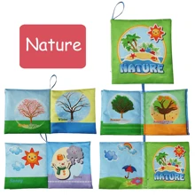 Paquete de 4 libros blandos de educación temprana para niños, lavables, masticables, resistentes al desgarro, que incluyen animales, frutas y otros juguetes de aprendizaje interactivo, adecuados como regalos de Navidad, cumpleaños, Halloween, Acción de Gracias y Pascua para bebés y niños pequeños