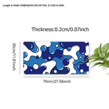 1pc Blue Mouse Pad Aesthetics Waves Desk Mat 35.4x15.7 Inch Office Desk Accessories Rubber Base With Stitched Edge Non-Slip Mousepad For Office Decor Home Decor As Gifts For Women, Girlfriends, Friends Birthdays School Supplies, Back To School