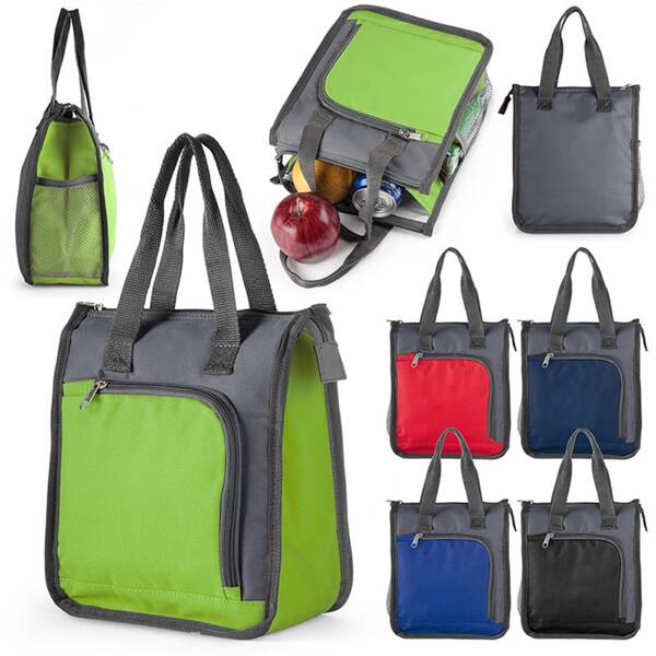 Bolsa térmica aislante portátil para el almuerzo, bolsa refrigeradora de tela Oxford para caja de bento con asa