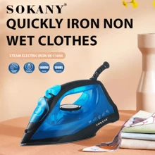 SOKANY SOKANY-11005,Household Electric Iron Handheld Steam Ironer Mini Portable Student Travel Ceramic Base Plate Design Suitable For All Kinds Of Clothes, Constant Temperature Ironing, Non-Damaging Clothes Adjustable Thermostat Control Overheat Safety Protection