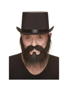 Street-Style Polyester Fake Beard Suit For Costume Parties And Halloween - Santa Long Beard And Party Beard Variety Suit