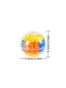 Juego de 6 piezas/12 piezas de Rompecabezas de bola de laberinto 3D mini, juego de ingenio de bola de laberinto, juguete de bola rodante, rompecabezas de cubo de laberinto, juguete para entusiastas de los juegos, regalo para fiestas de Halloween - Multicolor - Ver 11