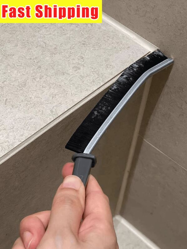 Spazzola rigida per la pulizia delle fessure, piccole spazzole per la pulizia, spazzola per pulire le fughe, spazzola per il water, spazzola per pulire le piastrelle della doccia, spazzola lunga per fessure, finestre, angoli, piastrelle, spazzola multifunzione per la pulizia di bagno e cucina, strumenti per la pulizia di spazi stretti in casa