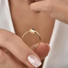 1pc S925 Sterling Silver "Evil Eye" Design Ring With Shiny Zirconia Stone, Elegant Lady's Wedding/Engagement Ring, Quality Jewelry Gift For Loved One - Yellow Gold - View 4