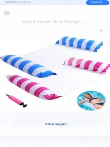 Inflatable Floating Lounger, Foldable Backrest Chair, Water Toy, Leisure & Entertainment, Swim Training Auxiliary, Water Recreation
