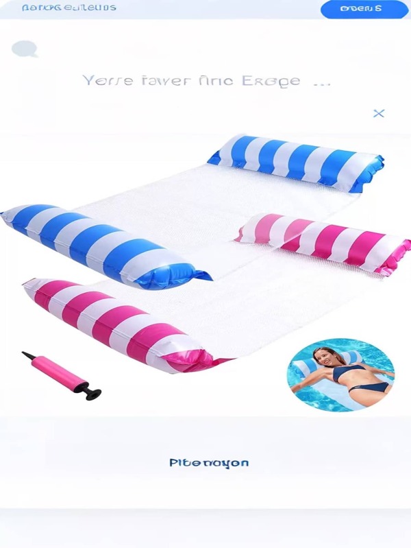 Inflatable Floating Lounger, Foldable Backrest Chair, Water Toy, Leisure & Entertainment, Swim Training Auxiliary, Water Recreation