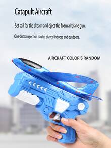 1 szt. Zabawki do wyrzutni samolotów, piankowy szybowiec z wyrzutnią dla chłopców i dziewcząt, 2 tryby lotu, samolot wyrzutni dla dzieci, zabawki do uprawiania sportów na świeżym powietrzu, prezenty dla chłopców i dziewcząt w wieku 4, 5, 6, 7, 8, 9, 10 i 12 lat
