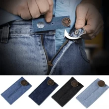 2/4pcs Elastic Waist Extender Buttons, For Jeans, Adjustable Belt Expansion Rings, Seamless Instant Button Extender, For Pants, Knitted Items - Multicolor - View 13