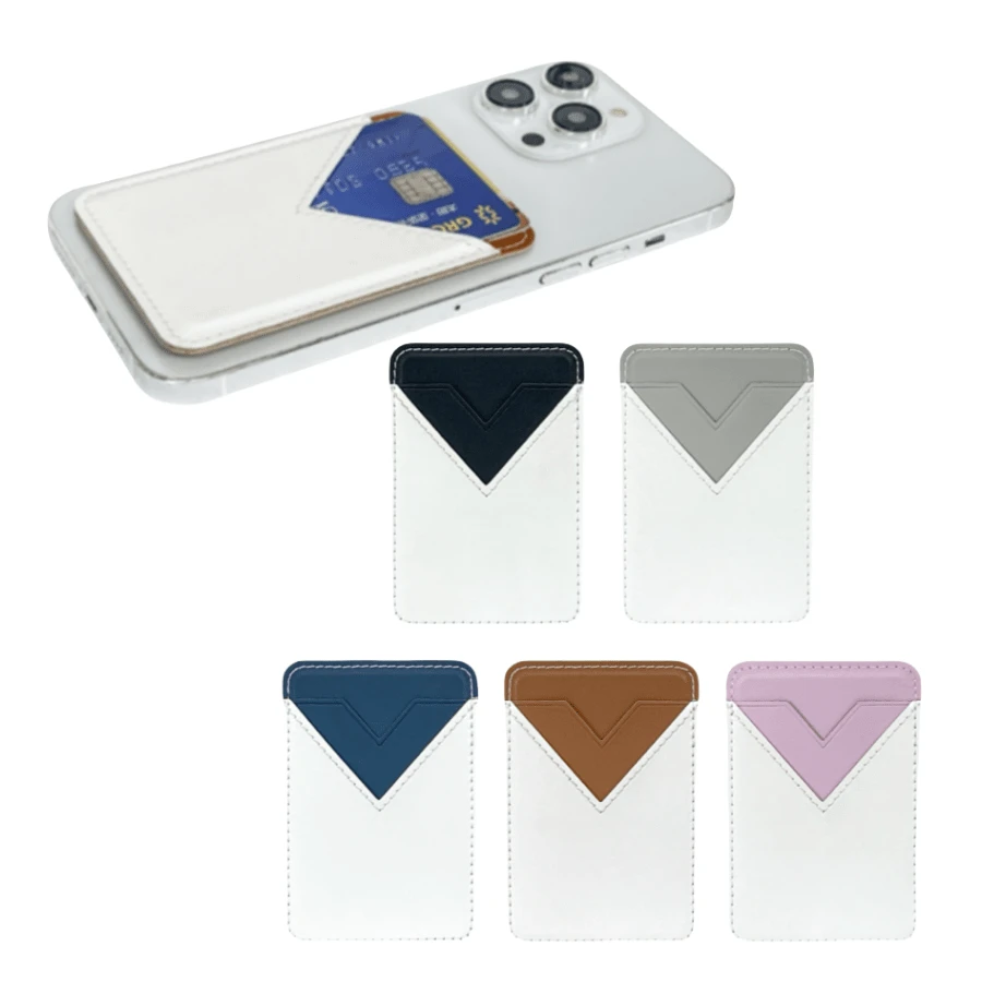 Wholesale DIY Phone Wallet Custom Self Adhesive Stick On Mobile Phone PU Leather Sublimation Blank Phone Card Holder For Women Wallet Mini Wallet Purse Wallet Magsafe Wallet Card Wallet Wallet Keychain - Multicolor - View 1