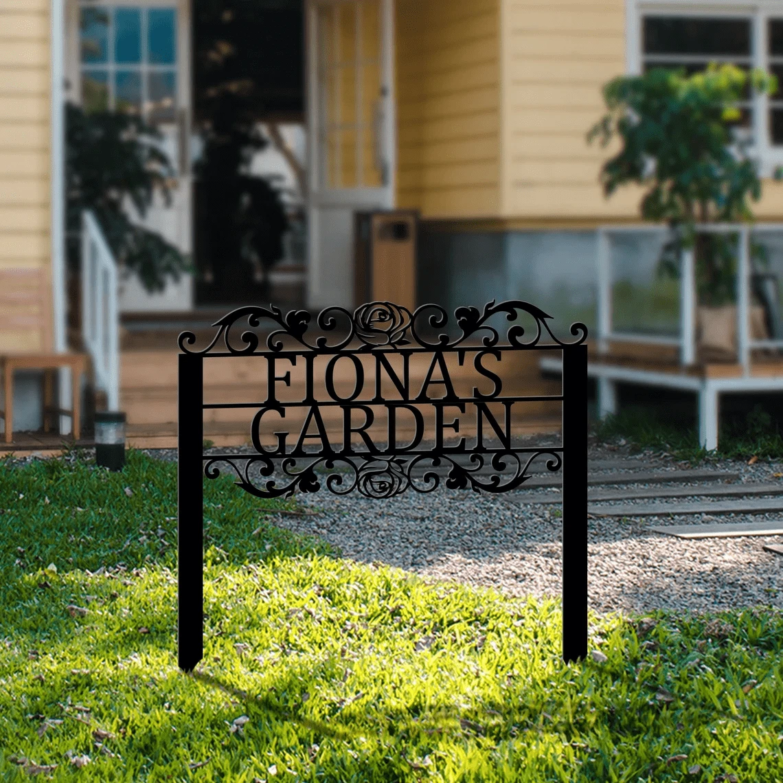 1pc Personalized Metal Garden Stake Name Plate, Customized Metal Surname Sign, Metal Garden Art Decor, Address Plaque, Outdoor Sign, Gardener Gift,Multi-Functional, ,Ornamental,Reusable,Exquisite,Stylish,High-Quality,Colorful,Modern,Custom,Personalized,Unique,Ideal Gifts For Him,Ideal Gifts For Her,Boyfriend,Dad,Girlfriend,Mom,Family,Friends,Tea Room,Home,Garden,Office,For Anniversaries,For Valentine's Day,For Mother's Day,For Birthdays,For Father's Day,For Graduation,For Weddings,For Housewarming