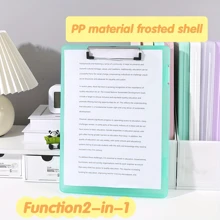 1 pezzo raccoglitore ad anelli A4 - in materiale PP durevole, con grande capacità, con design a doppio pulsante, adatto per uso in ufficio e da studente, organizer da scrivania, per il ritorno a scuola, forniture scolastiche