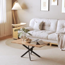 2025-NEWGlass Coffee Table With Chroming Legs, Modern Simple End Side Table, Rectangle Tea Table For Office Home Living Room Bedroom - Brown - View 3