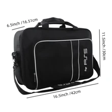 Funda de transporte para Playstation5, bolsa de viaje y estuche de almacenamiento compatible con la consola PlayStation 5 edición disco/digital, bolsa protectora con asa para la consola PlayStation 5, controles y tarjetas de juego