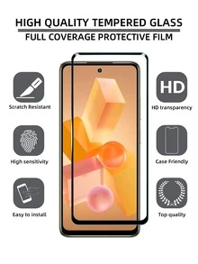 4pcs Full Coverage Tempered Glass Screen Protector, Suitable For Infinix And Other Phone Models, Anti-Fingerprint, Anti-Scratch, Easy To Install - Clear - View 7