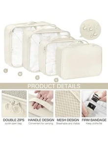 8-Piece Packing Cubes Set - Lightweight Luggage Organizers With Shoe Bag, Clothes Storage System For Backpack/Suitcase, Travel Essentials For College Dorm & Vacation