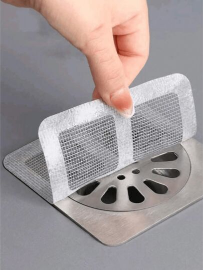 50pcs/30pcs/10pcs/3pcs Anti-Clogging Drain Filter, Hair Catcher For Shower And Bathtub, Easy Install Drain Filters Stickers, Disposable Drain Cover For Kitchen Sink And Laundry Room, Effectively Block Hair And Prevent Bugs