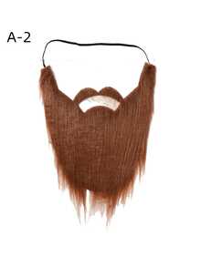 Street-Style Polyester Fake Beard Suit For Costume Parties And Halloween - Santa Long Beard And Party Beard Variety Suit