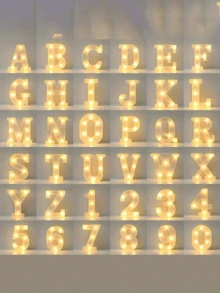 6.3 英寸可定制 LED 字幕灯 - 1 件，壁挂式，电池供电 - 非常适合婚礼、生日、家居装饰 - 白色 - 查看 5