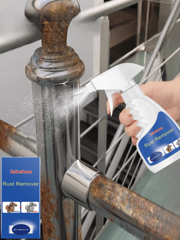 1pc 120ml Metal Surface Rust Remover, Removes Rust From Bolts, Screws, Metal Stains, Stainless Steel Rust Cleaner, For Faucets, Doorknobs, Bathroom, Sink, Home Rust Cleaner, Degreasing & Rust Removal For Metal Hardware, Steel Bars