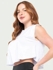 Women's Fitness Gym Cropped Tank Top Kit 2 - 白色 - 查看 3