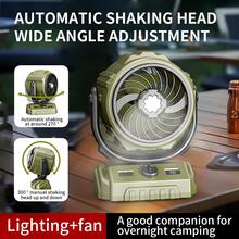 NetHong Portable USB Rechargeable Battery Powered Fan USB Rechargeable Camping Tent Fan With LED Light - Green - View 2