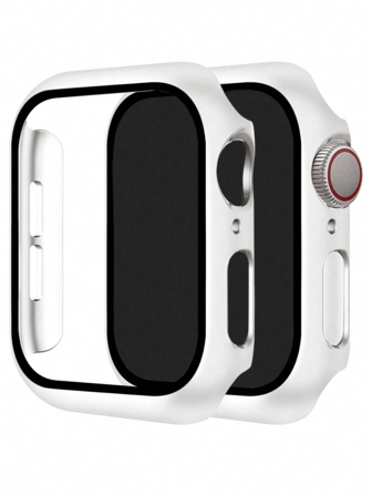 1 件 保护壳，防摔防刮防水手表保护膜，纳米级磨砂硬质 PC 外壳兼容 9H 钢化玻璃屏幕保护膜，适用于 系列 Ultra/10/9/8/7/6/5/SE/4/3 40/41/42/44/45/46/49 毫米运动休闲手表，让您的手表保持全新外观