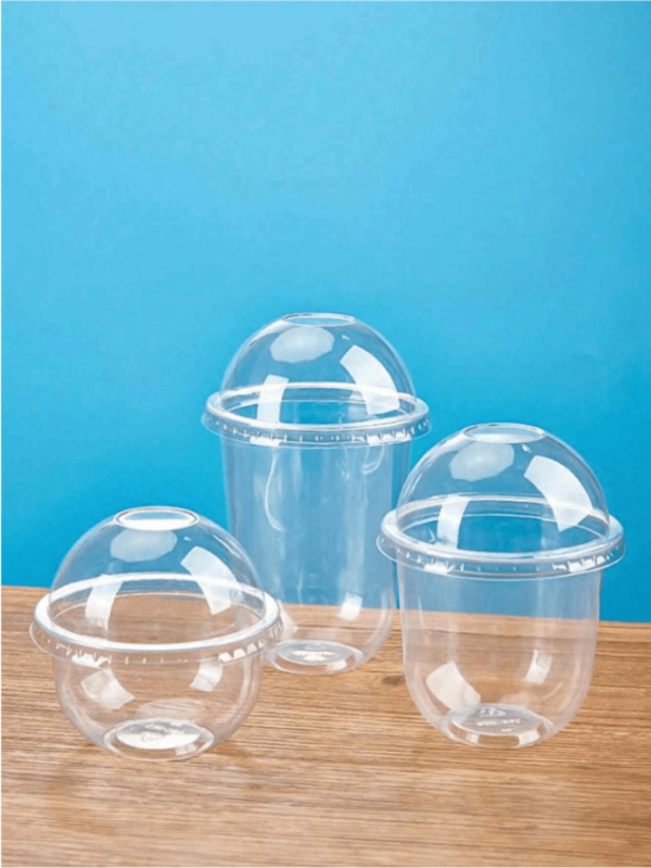 50 pièces/20 pièces/10 pièces/5 pièces Coupes à dessert en plastique transparent en forme de U avec couvercles (couvercles vendus séparément) - Bols résistants à la chaleur pour mousse, gâteaux et friandises en couches - Convient pour les mariages, les anniversaires, les pique-niques, Noël et réunions