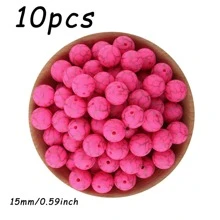 10 pezzi/20 pezzi, assortimento di perline, perline in silicone da 15 mm, perline in silicone stampate, perline decorative, adatte per braccialetti fai-da-te, penne con perline, ciondoli per portachiavi, ecc.