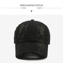 1pc Distressed Casual Denim Baseball Cap, Lightweight Adjustable Trucker Hat, Sun Protection, Woven Craft, Hand Wash/Dry Clean