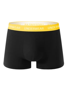 5 pares de calzoncillos tipo bóxer sólidos, elásticos y sin costuras para hombre, ropa interior cómoda y shorts deportivos informales de talla grande
