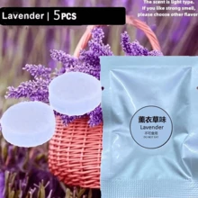 5pcs Car Air Fresheners Solid Fragrance Replacement Pads - Freshen Up Your Journey With Lemon,Peach, Cologne, Ocean And Lavender Scents. Solid Fragrance Replacement Pads For Car Air Condition Clips