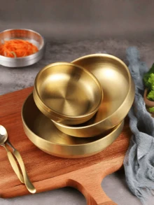 Mini Stainless Steel Sauce Dish,Double-Layer Round Seasoning Bowl,Sushi Dipping Pinch Bowl,Anti-Scald,For Appetizer, Side Dish, French Fries, Ketchup,Dinner Plate Condiment Dish,Home,Parties Or Restaurant Use,Family Picnic,Party - Multicolor - View 6