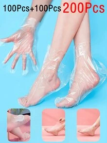 200/100 chiếc tất chăm sóc chân dùng một lần/găng tay dưỡng ẩm, dùng để chăm sóc, dưỡng ẩm và tẩy tế bào chết, dày, chống thấm nước và chống bụi, mềm mại và thoải mái, thích hợp để ngăn ngừa khô chân/tay, dùng cho gót chân khô và nứt nẻ, dụng cụ chăm sóc chân/tay và làm móng chân, thích hợp để sử dụng hàng ngày, dụng cụ chăm sóc da, mặt nạ tay bằng nhựa trong suốt, ngâm chân, bọc giày, bọc chân chống thấm nước, hoàn hảo làm quà tặng Ngày của Mẹ - Nhiều màu - Xem 8