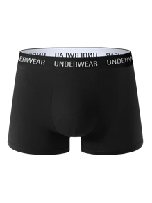5 pares de calzoncillos tipo bóxer sólidos, elásticos y sin costuras para hombre, ropa interior cómoda y shorts deportivos informales de talla grande