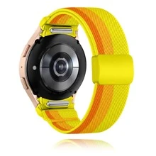 1 paquete Banda elástica de nailon con estampado de flores y hebilla magnética compatible con Galaxy Watch 7 6 5 4 FE de 40 mm y 44 mm / Galaxy Watch 5 Pro / Galaxy Watch 6 4 Classic de 47 mm, 43 mm, 42 mm y 46 mm, banda de nailon con estampado degradado de liberación rápida, regalo para amigos y familia