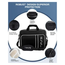 Funda de transporte para Playstation5, bolsa de viaje y estuche de almacenamiento compatible con la consola PlayStation 5 edición disco/digital, bolsa protectora con asa para la consola PlayStation 5, controles y tarjetas de juego