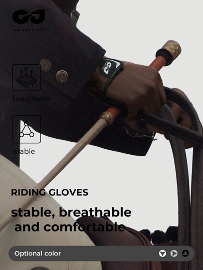 GOLOVEJOY 1 Pair GOLOVEJOY Outdoor Riding Gloves, New Design Fashionable Minimalist Touchscreen Full-Finger Anti-Slip Gloves, Suitable For Horseback Riding, Polo, Racing Training, Outdoor Sports Accessories