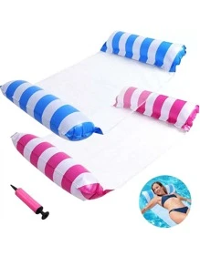 Inflatable Floating Lounger, Foldable Backrest Chair, Water Toy, Leisure & Entertainment, Swim Training Auxiliary, Water Recreation