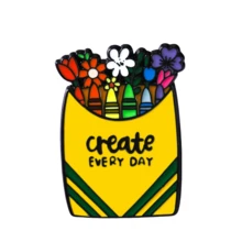 Create EVERY DAY 珐琅胸针时尚装饰胸针饰品翻领包包徽章珠宝礼品2025新款 - 彩色 - 查看 5