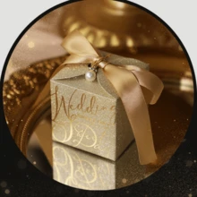 1 pieza/Set de 5 cajas de regalo de boda, apropiadas para obsequiar a seres queridos y amigos, muy bonitas